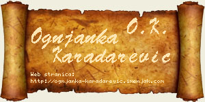 Ognjanka Karadarević vizit kartica